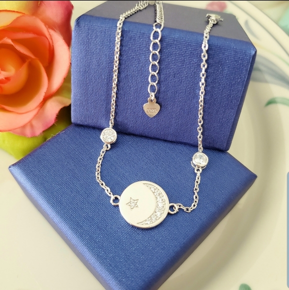 NEW Sterling Diamond Crescent Moon Bracel… - Picture 8 of 10